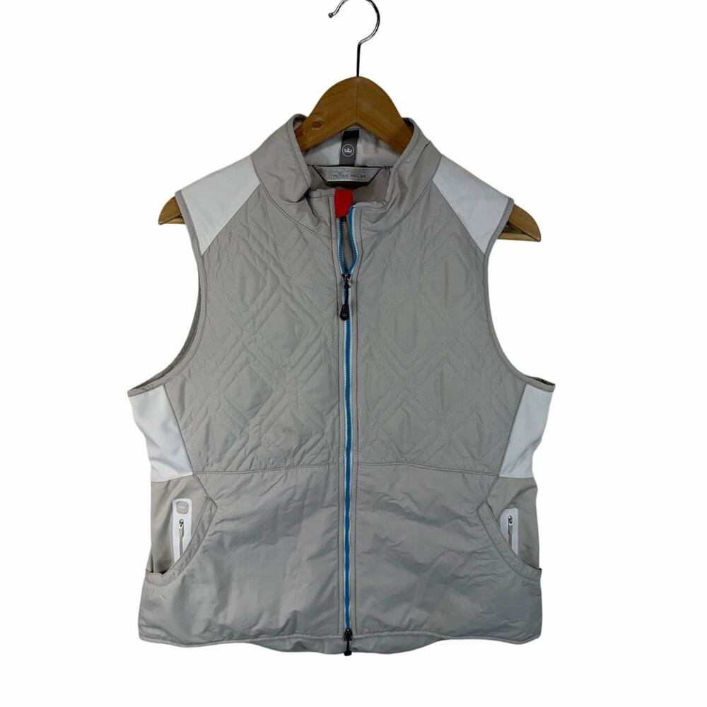 Peter Millar Hyperlight Fuse Quilted Golf Vest Grey Blue Size XL Womens